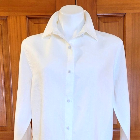 Women's Jones New York SIGNATURE Linen Shirt - Picture 2 of 9